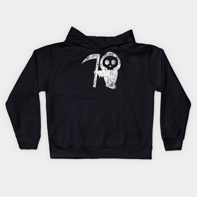 Cute Grim Reaper - Distressed Kids Hoodie by PsychicCat